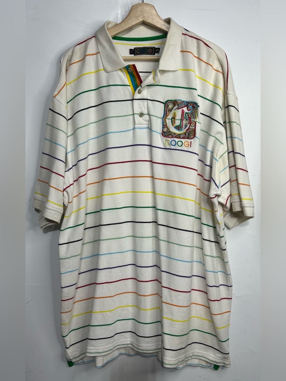 COOGI Striped‎ POLO Shirt XXXL